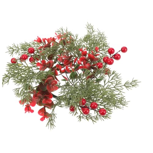 Homoyoyo Weihnachtlicher Kerzenring mit Eukalyptus und Beeren Künstlicher Kranz für Stumpenkerzen Festliche Tischdekoration und Vielseitiger Adventskranz Deko Handgefertigt und Langlebig von Homoyoyo