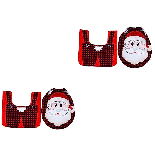 Homoyoyo Weihnachtsmann Toilettenset 2-teilig - Festliche Toilettendeckelabdeckung & Badteppich Für Die Weihnachtszeit Dekorative Wohnkultur Für Badezimmer Hochwertiges Homoyoyo Weihnachtsmann Toilettenset 2-teilig - Festliche Toilettendeckelabdeckung & Badteppich Für Die Weihnachtszeit Dekorative Wohnkultur Für Badezimmer Hochwertiges von Homoyoyo