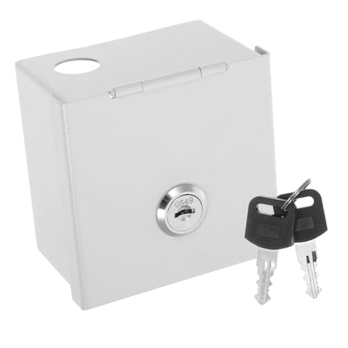 Homoyoyo Wetterfeste Elektrische Steckdosenbox mit Schloss Wandmontierbare Schutzbox für Außenbereich Kompakte Abschließbare Elektrobox für Steckdose und Kabelanschluss Platzsparende von Homoyoyo