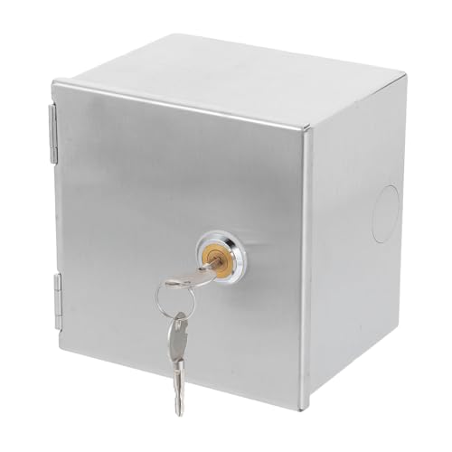 Homoyoyo Wetterfeste Steckdosenschutzbox aus Edelstahl mit Schloss Schutzgehäuse für Außensteckdosen Wasserdichte Anti-diebstahl Steckdosenabdeckung für Standard-wandsteckdosen von Homoyoyo