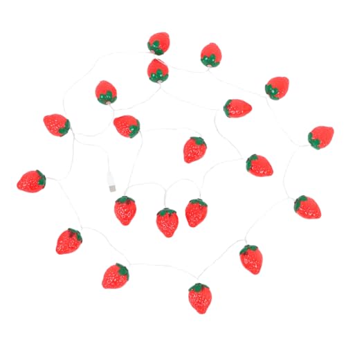 Homoyoyo Erdbeerförmige Led Lichterkette 3m 20 Leds Usb Betrieben Dekorative Lichter Für Innen Und Außenbereich Vielseitige Partybeleuchtung Und Süße Nachtlichter Für Schlafzimmer von Homoyoyo