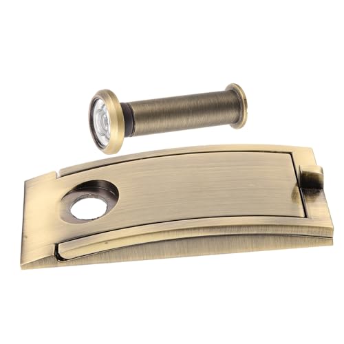 Homoyoyo Zinklegierung Türklopfer mit Integrierter Türspion Rostbeständig Quadratisches Design Langlebig und Sicher für Haustür und Vordereingang Moderner Schutz für Zuhause von Homoyoyo