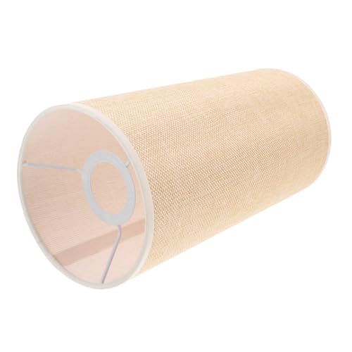 Homoyoyo Zylindrischer Lampenschirm aus Langlebigem Leinen Vintage Stil Geeignet als Ersatzschirm für Stehlampen und Wandlampen Erzeugt Warmes Weiches Licht Robustes Eisen leinen material von Homoyoyo