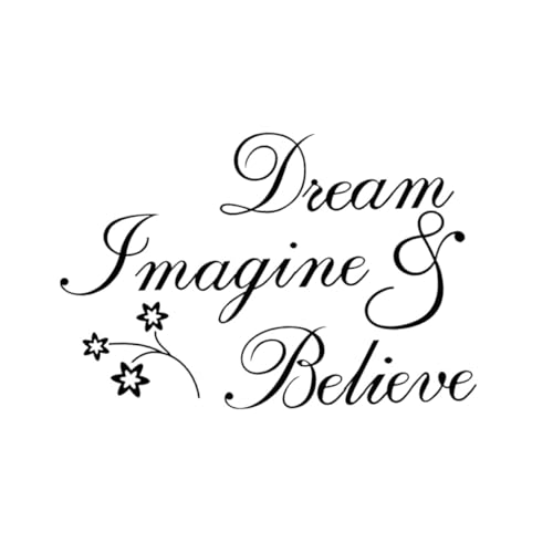Homoyoyo Wandaufkleber Mit Vinyl-schriftzug „dream Imagine Believe“ Inspirierendes Zitat Abnehmbare Aufkleber Für Wohnzimmer Schlafzimmer Dekoration 57 X 36 Cm von Homoyoyo