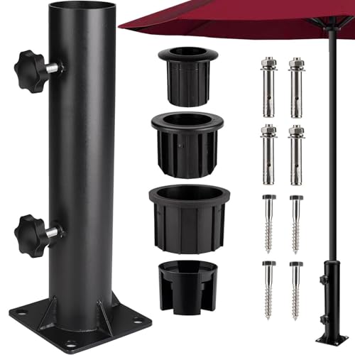 Schirmständer für Terrassenschirme, stabiler Schirmständer für Terrassenschirme, verbesserte Schirmhalterung für den Außenbereich, Terrassenschirmständer für Φ3,2 cm - Φ4,96 cm Stange, verstellbarer Schirmständer für Terrassenschirme, stabiler Schirmständer für Terrassenschirme, verbesserte Schirmhalterung für den Außenbereich, Terrassenschirmständer für Φ3,2 cm - Φ4,96 cm Stange, verstellbarer von Hompoem