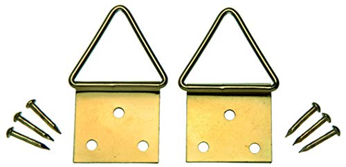 100 Stück Bilder-Klappösen – Größe: 4 (32 x 16 mm) – inkl. Nägel | Bilderhaken | Bildaufhänger | Bildhaken | Bilderrahmen | Bildmontage | Rahmungszubehör | Wandbefestigung | Aufhängung von Homry