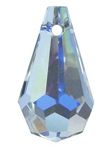 10x AMBROS® Kristall Wiener Birnel 20mm Crystal AB 30% PbO ~ Fengshui Suncatcher von AMBROS - Kristall