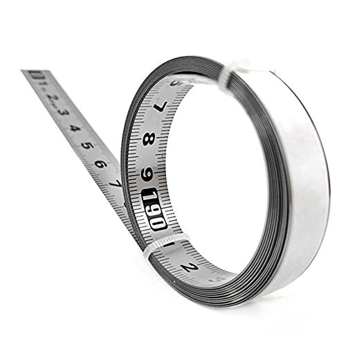 Lodokdre Edelstahl Klebes PräZisions Bearbeitungs FüHrungs Schiene Selbstklebendes Maß Band Metall Lineal mit, B-100Cm von Lodokdre