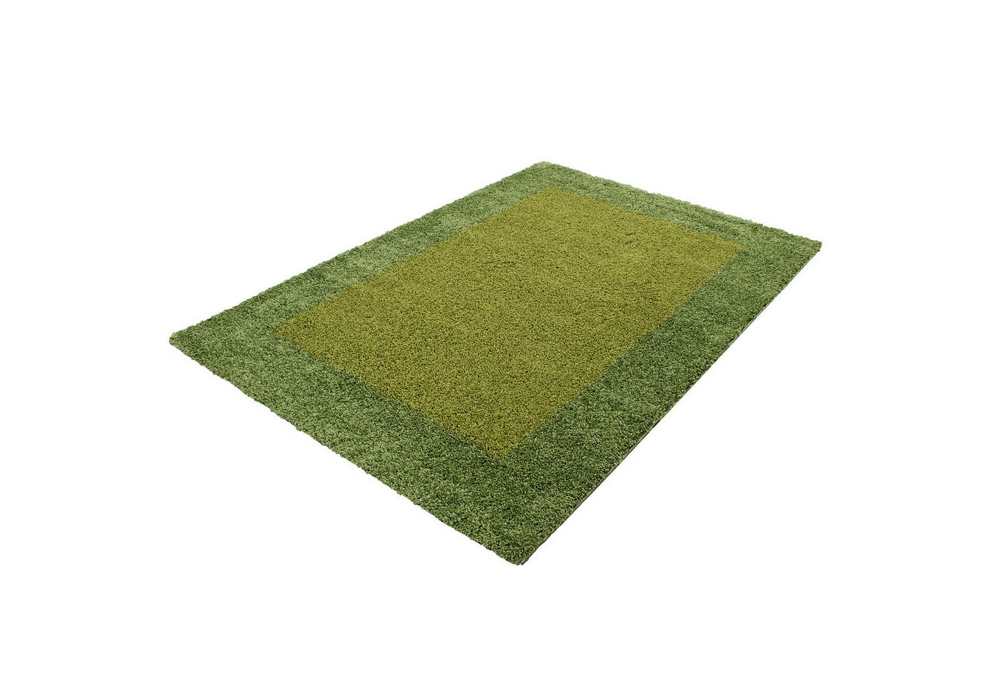 Hochflor-Teppich, Homtex, 60 x 110 cm, Gemusterte Bordüre Shaggy Teppich Hochflor Langflor Flokati 30 mm von Homtex