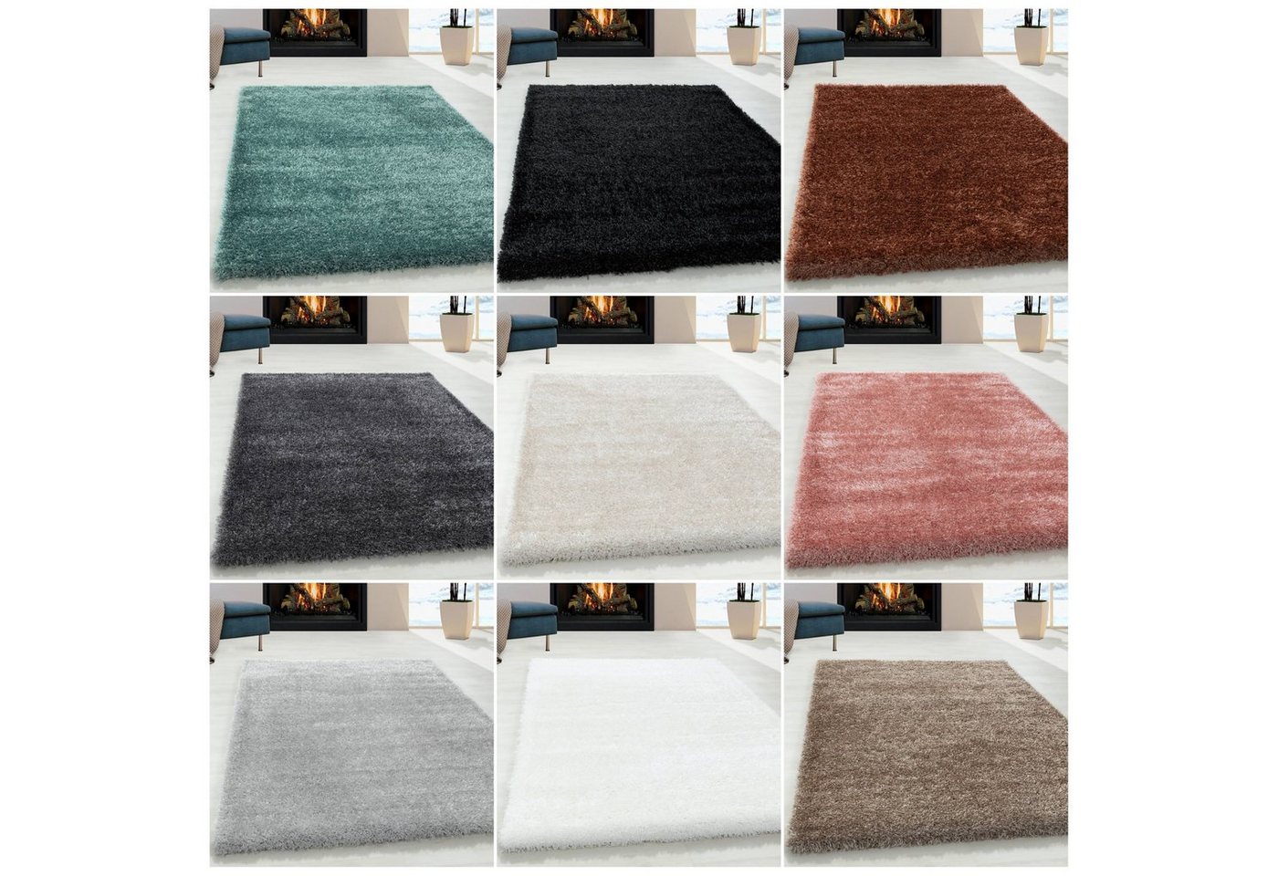 Hochflor-Teppich, Homtex, 80 x 150 cm, Shaggy Hochflor/Shaggy/Flokati Langflor 50 mm Shaggy Teppich von Homtex