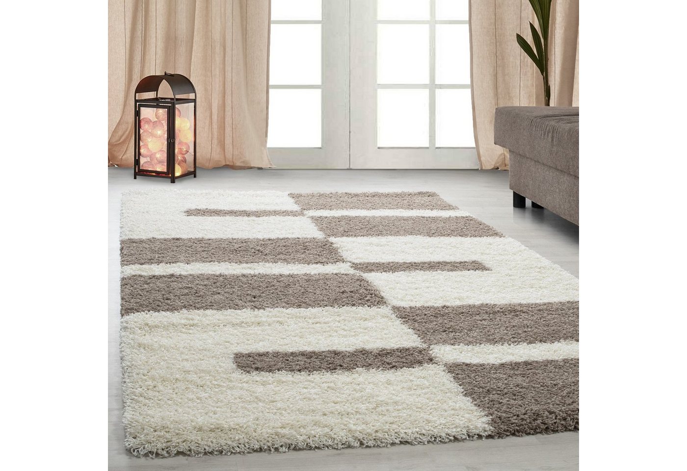 Hochflor-Teppich, Homtex, 60 x 110 cm, Shaggy Teppich Hochflor Langflor Flokati 30 mm von Homtex