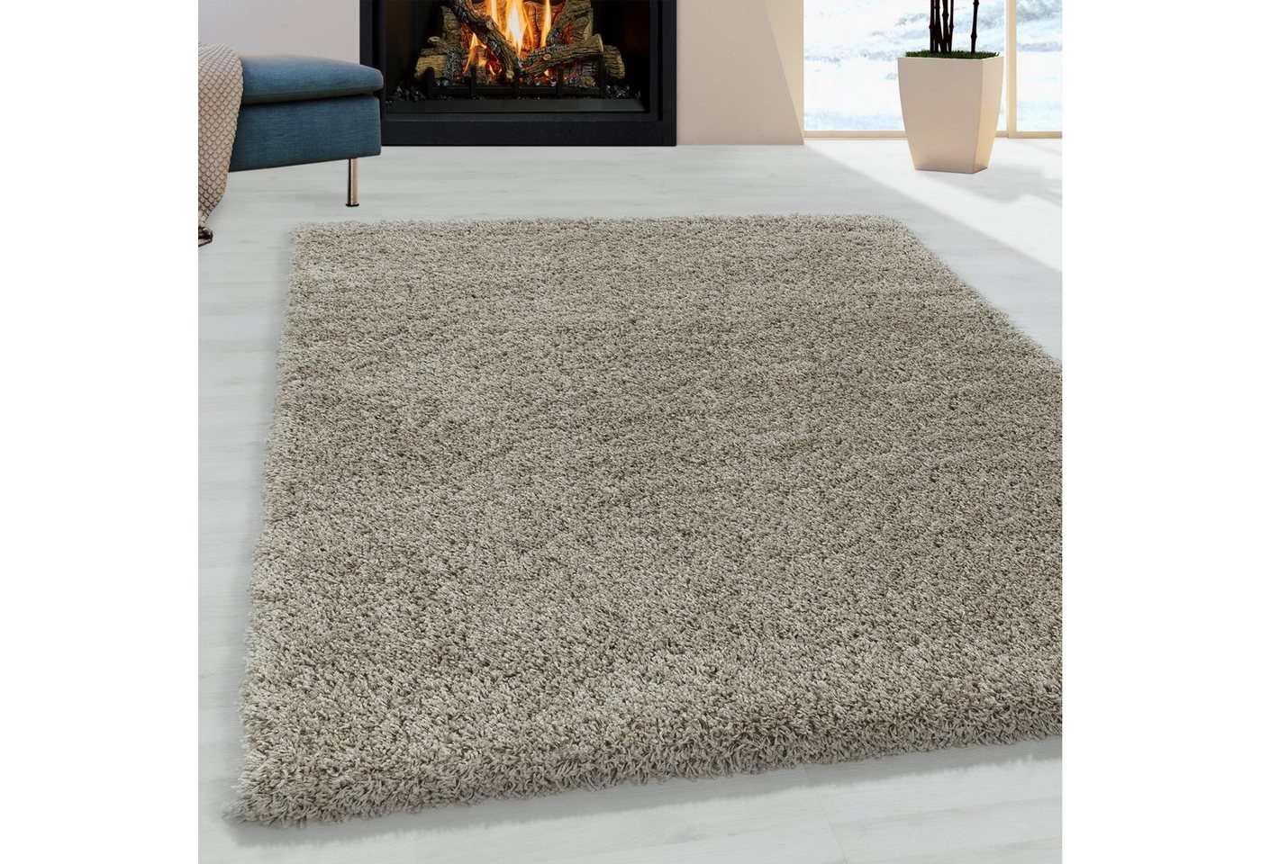 Hochflor-Teppich, Homtex, 60 x 110 cm, Wunderschöne Shaggy Hochflor Langflor 30 mm Shaggy Teppich von Homtex