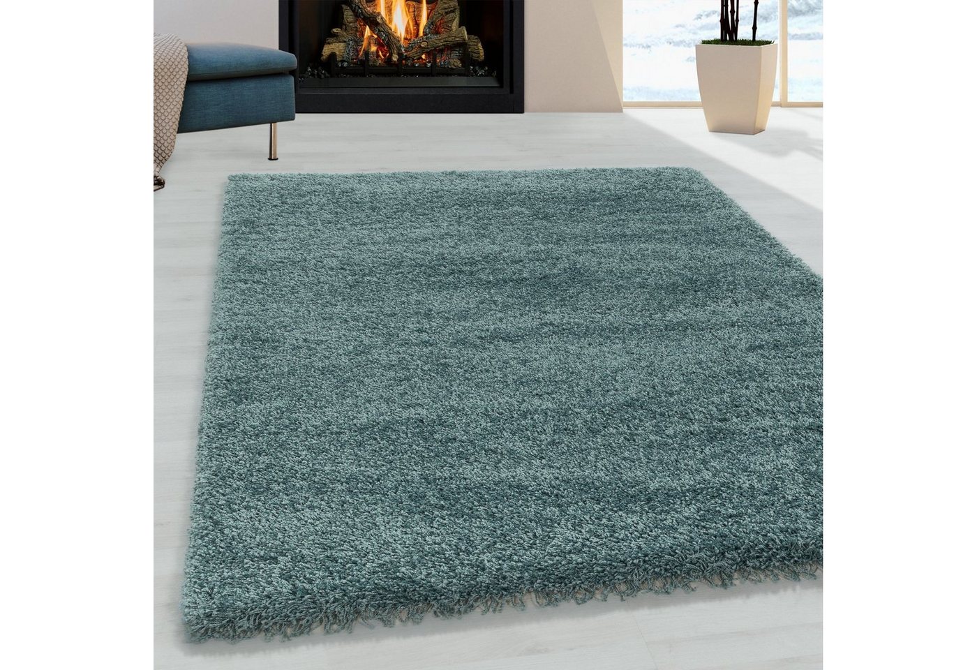 Hochflor-Teppich, Homtex, 60 x 110 cm, Wunderschöne Shaggy Hochflor Langflor 30 mm Shaggy Teppich von Homtex