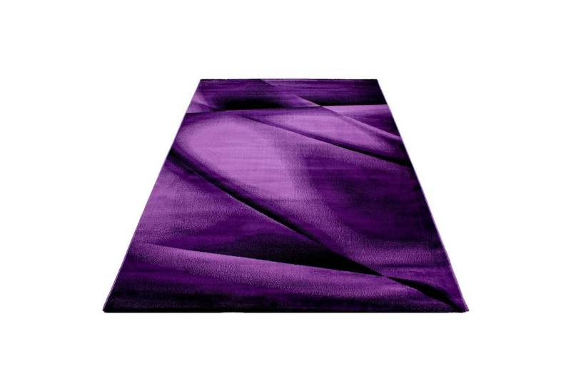 Homtex Teppich, 80 x 150 cm, Teppich modern Designer Wohnzimmer Abstrakt Muster Schwarz Braun Lila von Homtex