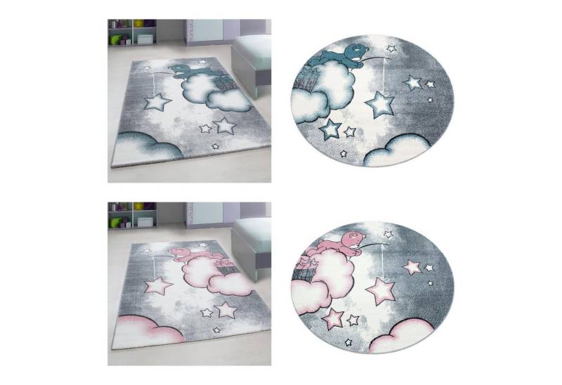 Homtex Kinderteppich, 80 x 150 cm, Kinderteppiche Teppich mit Stern Himmel Motiven Rund / Viereckig Homtex Kinderteppich, 80 x 150 cm, Kinderteppiche Teppich mit Stern Himmel Motiven Rund / Viereckig von Homtex