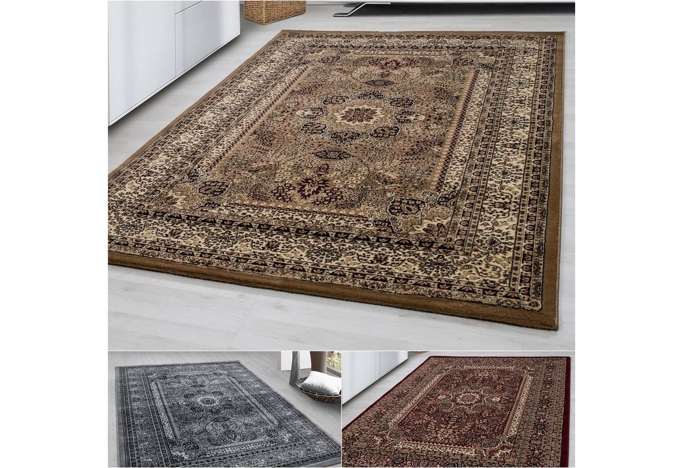 Orientteppich, Homtex, 80 x 150 cm, Orientteppich kurzflor Orientalisch, rechteckig 12 mm, Orient-Dekor von Homtex