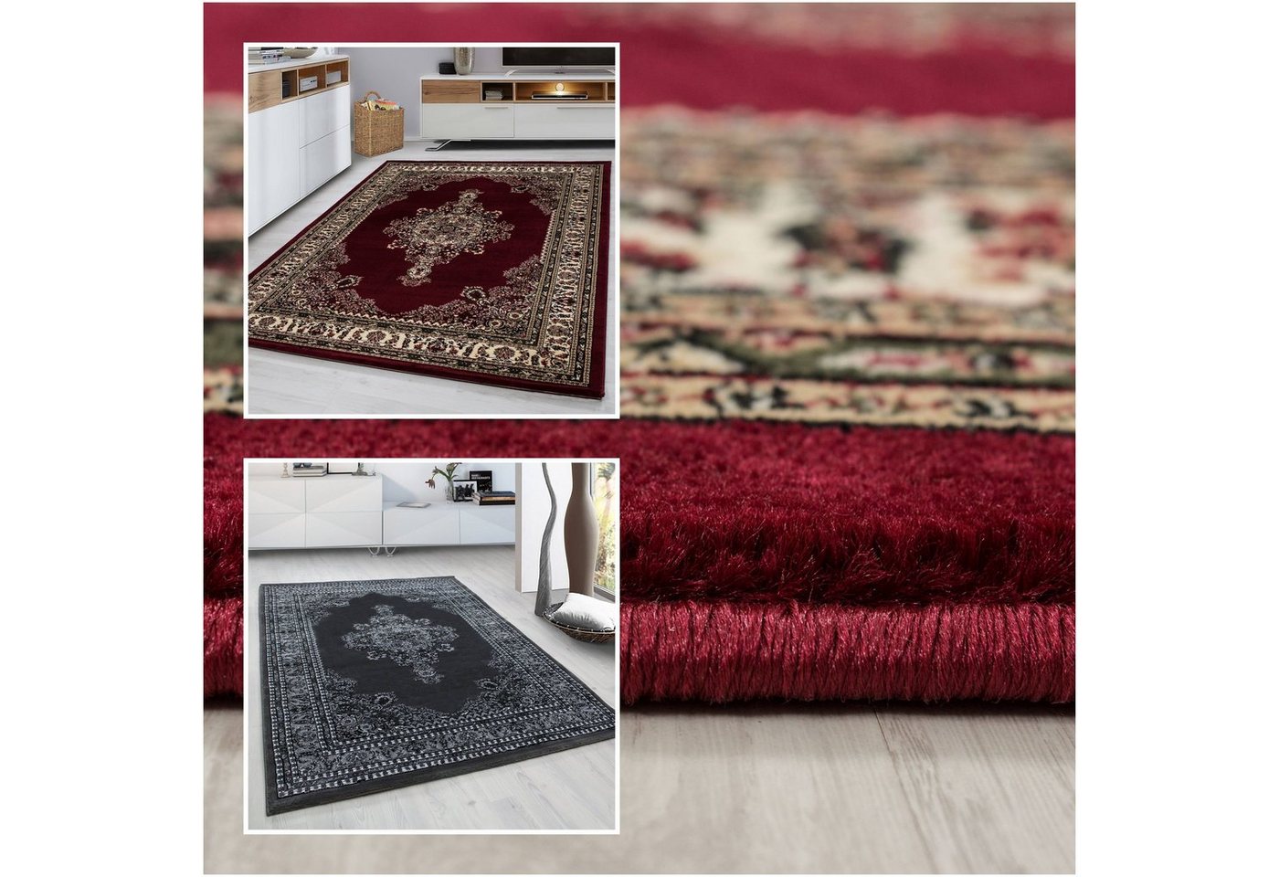 Orientteppich, Homtex, 80 x 150 cm, Orientteppich kurzflor Orientalisch, rechteckig 12 mm, Orient-Dekor von Homtex