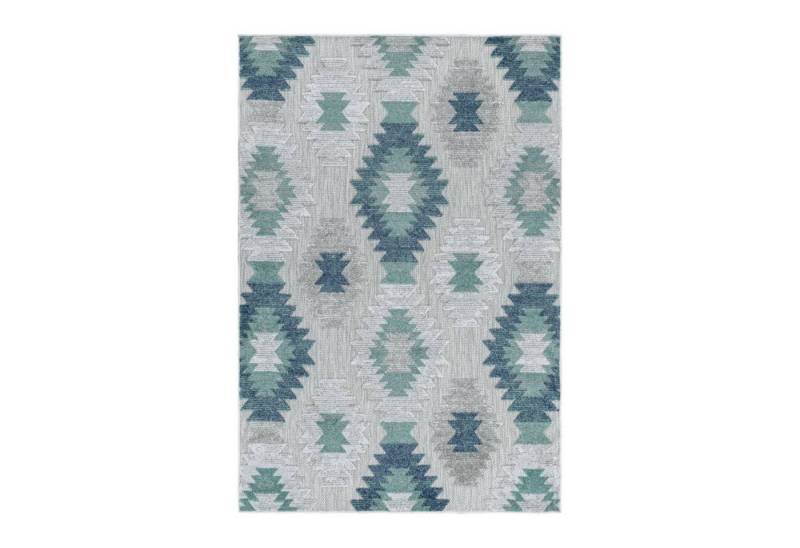 Homtex Outdoorteppich, 80 x 250 cm, Indoor Outdoor Teppich Balkon Teppich Wasserfest Bordüre, Höhe 7 mm von Homtex