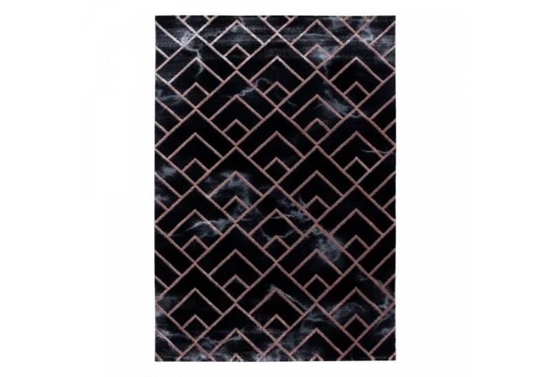 Homtex Teppich, 80 x 250 cm, Modern Designer Teppich, Kurzflor Rauten - Marmor Optik, Rechteckig von Homtex