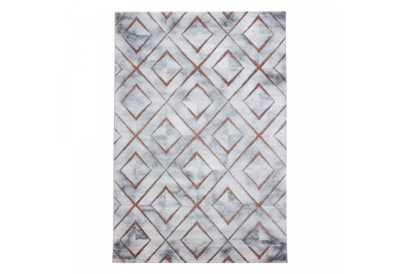 Homtex Teppich, 140 x 200 cm, Modern Designer Teppich, Kurzflor Rauten - Marmor Optik, Rechteckig von Homtex