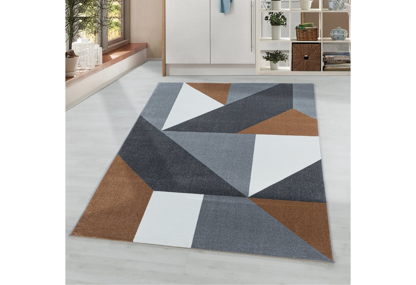 Teppich, Homtex, 80 x 150 cm, Kurzflor Teppich, Moderner Designer Teppich rechteckig, Höhe 11 mm von Homtex