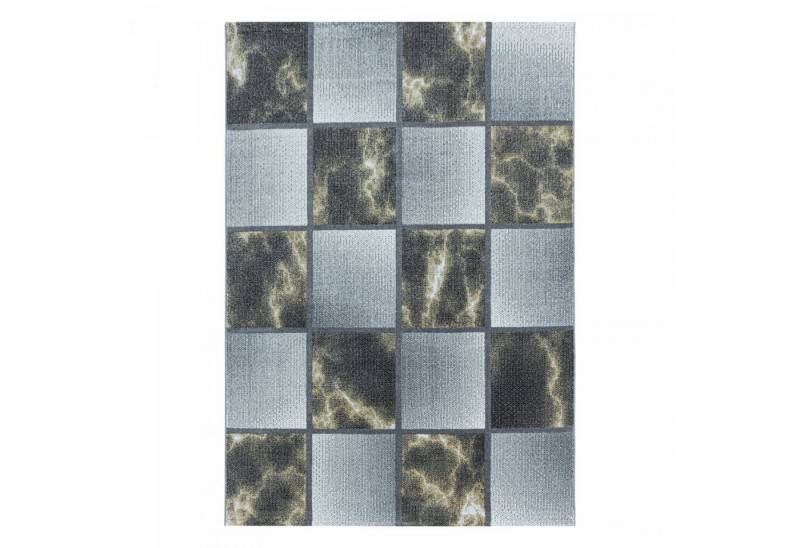 Homtex Teppich, 80 x 150 cm, Modern Designer Teppich: Kurzflor mit Karo-Design in Marmor-Optik von Homtex