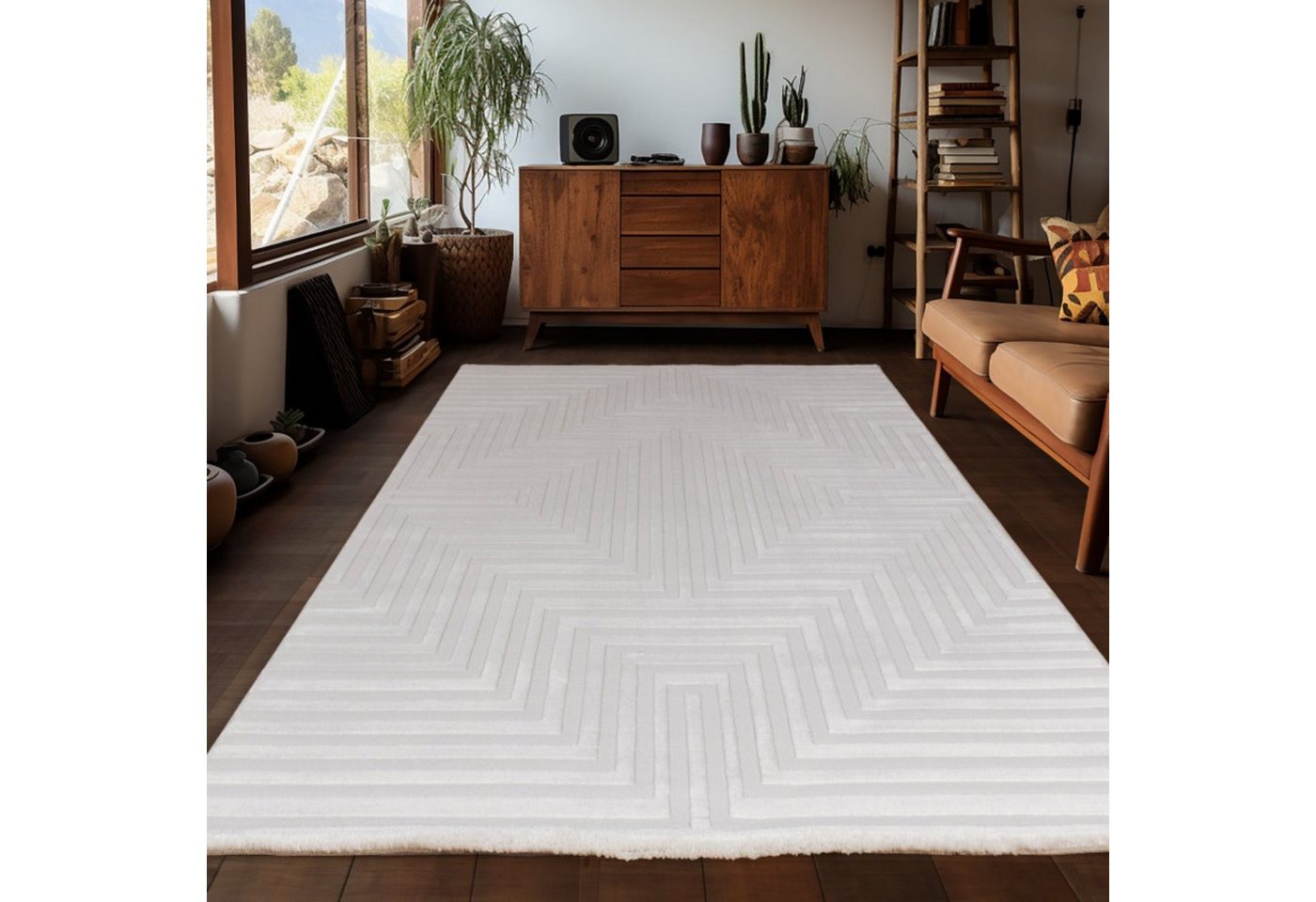Teppich, Homtex, 80 x 150 cm, Teppich Wohnzimmer Kurzflor Skandinavische Stil Teppich, Einfarbig von Homtex