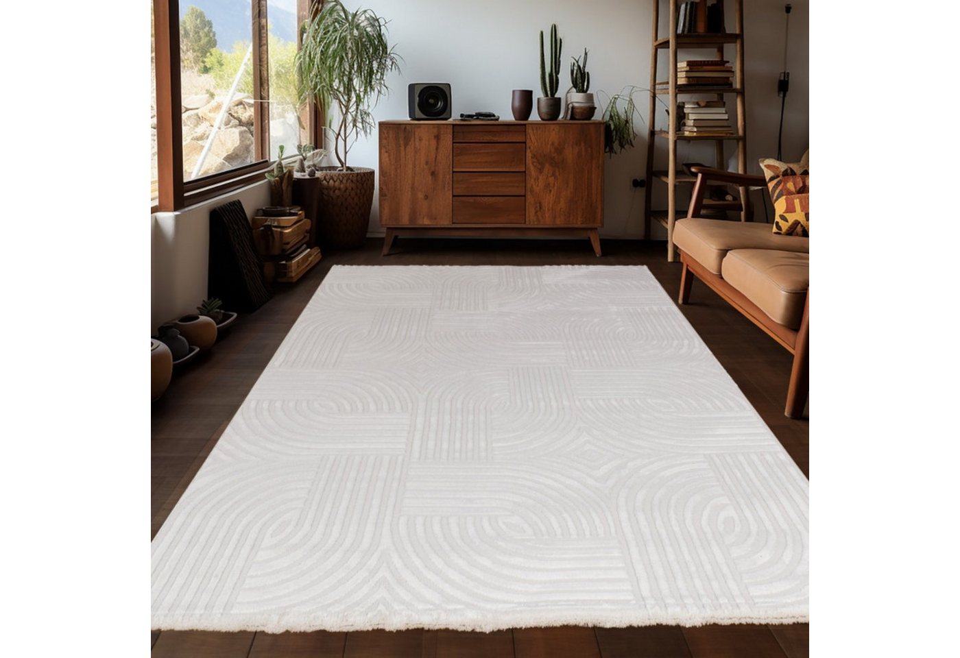 Teppich, Homtex, 80 x 150 cm, Teppich Wohnzimmer Kurzflor Skandinavische Stil Teppich, Einfarbig von Homtex