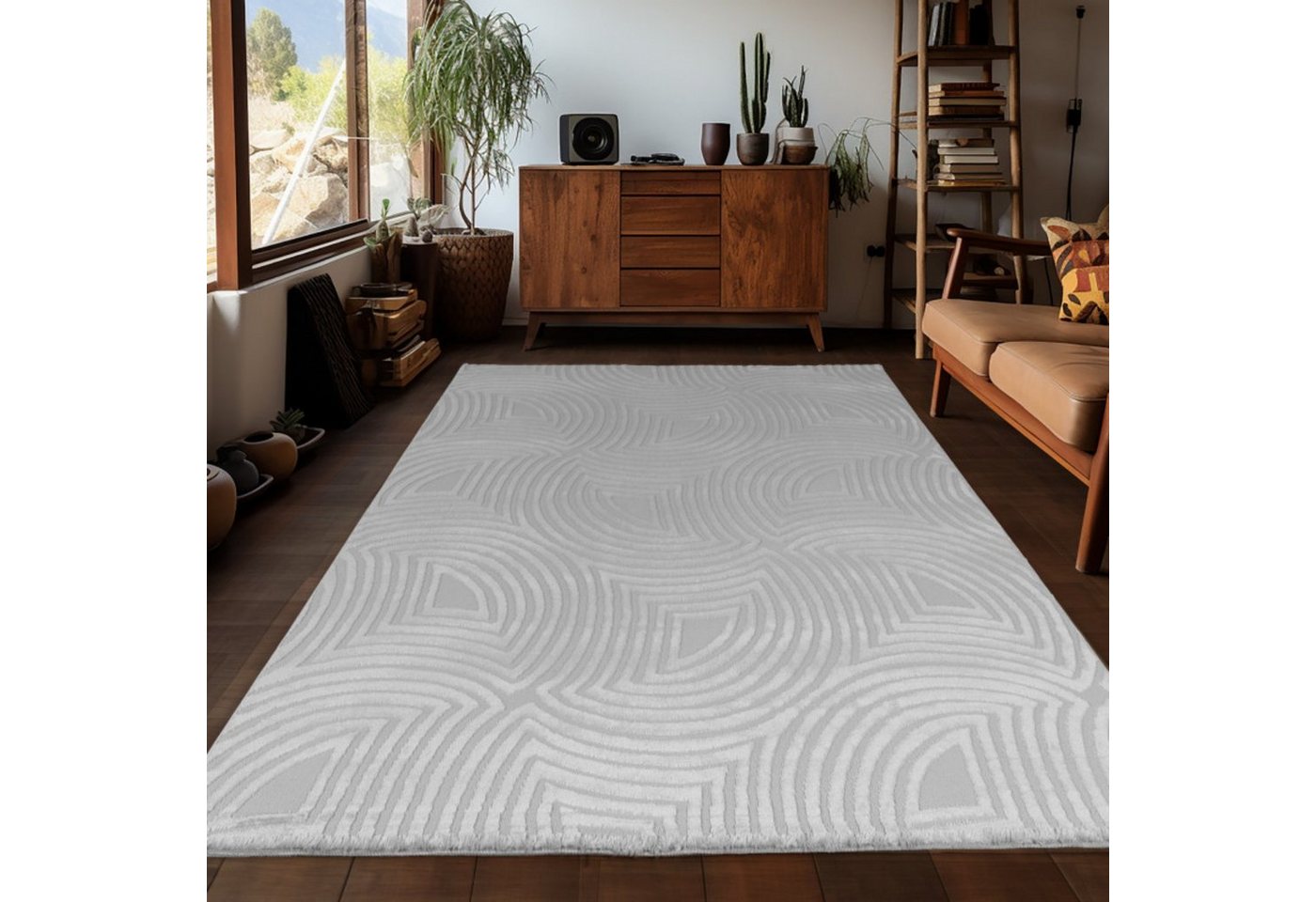 Teppich, Homtex, 80 x 150 cm, Teppich Wohnzimmer Kurzflor Skandinavische Stil Teppich, Einfarbig von Homtex