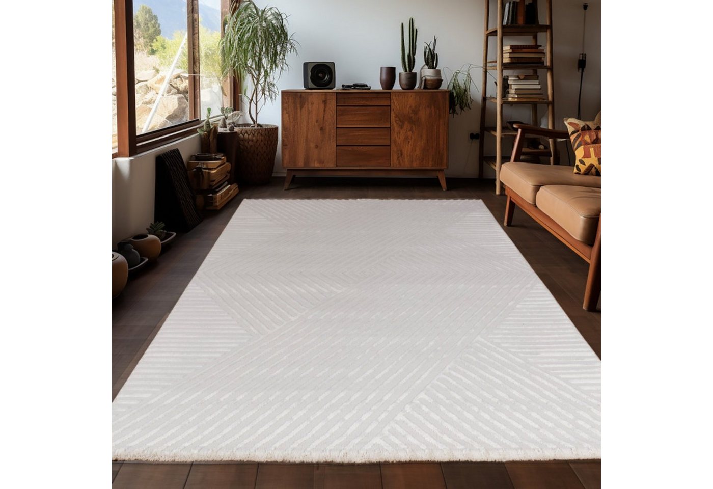 Teppich, Homtex, 80 x 150 cm, Teppich Wohnzimmer Kurzflor Skandinavische Stil Teppich, Einfarbig von Homtex