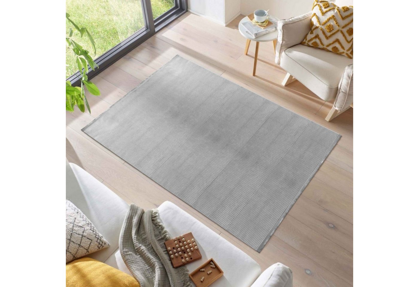 Teppich, Homtex, 80 x 150 cm, Teppich skandinavische stil, kurzflor, hoch-tief effekt, Waschbar von Homtex