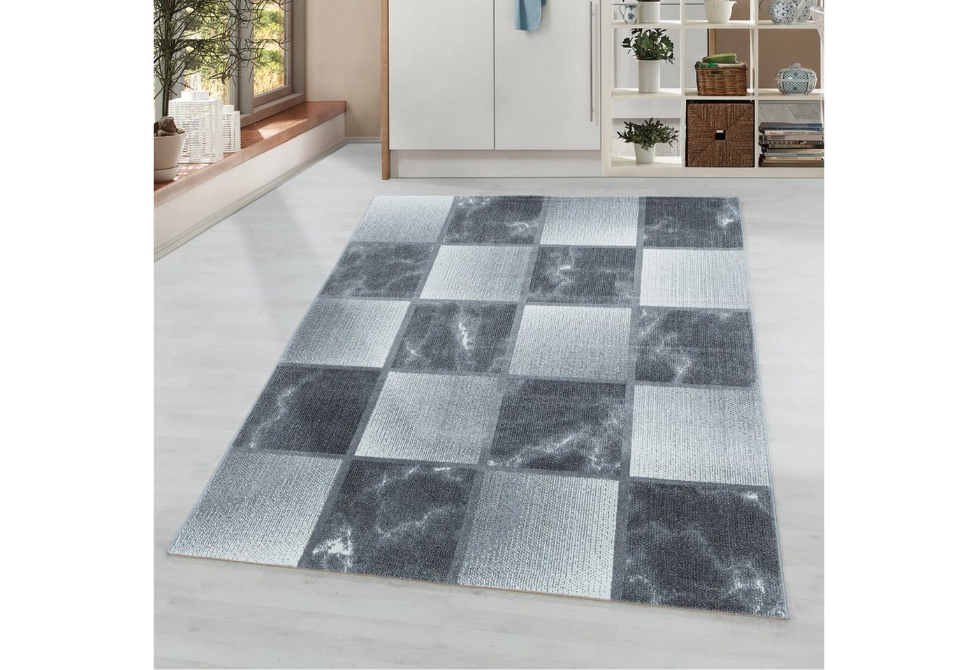 Teppich, Homtex, 80 x 250 cm, Kurzflor Teppich, Moderner Designer Teppich rechteckig, Höhe 8 mm von Homtex