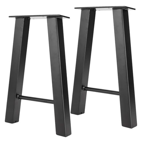 Homtone 2er-Set Schwerlast Metall Tischbeine, Industrielle Stahl Bankbeine Tischfüße für DIY Couchtisch, Sitzbank, Esstisch, Schreibtisch, Schwarz (H40xW22cm-H-Shape) von Homtone