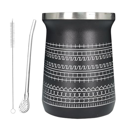Fuck This Shit Coffee Mug, Hidden Message Yerba Mate Cup, Funny Ceramic Coffee Lover Gift, Novelty Creativity Humor Adult Drink Cup with a Straw Spoon for Friends, Work Bestie, Coworkers von Homtrator