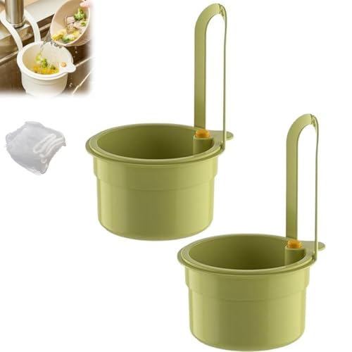 Hängender Spülbeckensiebkorb, Hängender Küchenspülenabfluss, Abflusskorb Mit Pressenentleerung Und Selbstreinigendem Design, Eckabfallfänger For Spülbecken For Lebensmittelabfälle von Homtrator