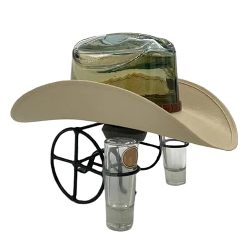 Homtrator Cowboyhut-Flaschenhalter – Nachfüllbares Design, Weinglashalter im Western-Cowboy-Stil, Weinspender in Hutständerform, Einzigartige Weinregale für die Arbeitsplatte Homtrator Cowboyhut-Flaschenhalter – Nachfüllbares Design, Weinglashalter im Western-Cowboy-Stil, Weinspender in Hutständerform, Einzigartige Weinregale für die Arbeitsplatte von Homtrator