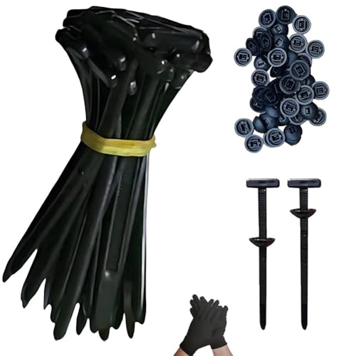 Homtrator Universal-Kabelbinderschnalle Aus Nylon, Ersatzwerkzeug for Kabelbinder Mit Kunststoffschraube, Robuster, Selbstsichernder Kabelbinderhalter Mit Stiftknopf-Design(100PC) von Homtrator