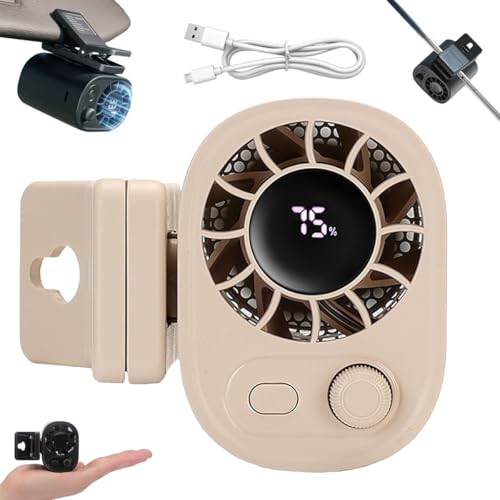 Joytutu Auto-Clip-Ventilator Mit LED-Anzeige – 360°-Drehung, 100 Einstellbare Geschwindigkeiten, Per USB Wiederaufladbarer Persönlicher Kühlventilator, 1800-Mah-Akku, Tragbarer Autoventilator Joytutu Auto-Clip-Ventilator Mit LED-Anzeige – 360°-Drehung, 100 Einstellbare Geschwindigkeiten, Per USB Wiederaufladbarer Persönlicher Kühlventilator, 1800-Mah-Akku, Tragbarer Autoventilator von Homtrator