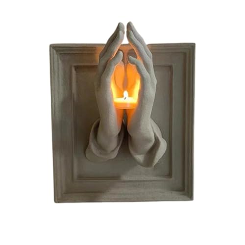 Kerzenhalter „Betende Hände“, Eine Perfekte Mischung Aus Wärme Und Wünschen, 3D-Votivkerzenhalter „Betende Hände“, Dekorativer Wandkerzenhalter, Heimdeko, Frommes Geschenk von Homtrator