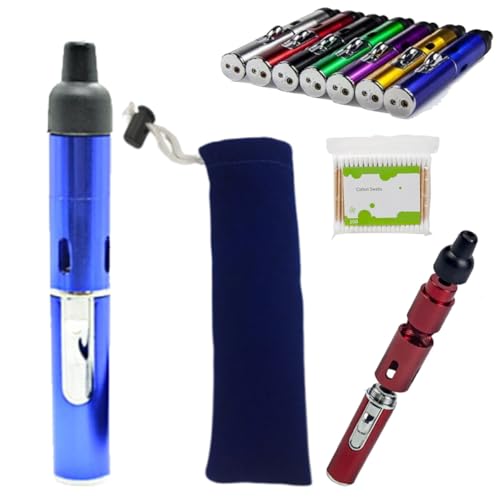 Metal Tobacco Pipe Aroma Lighter with Volcanic Rock, Multi-purpose Portable Torch Ligters, Handheld Metal All-in-One Tube, Detachable Refillable Butane Pipe Lighter for Camping Outdoor BBQ Hiking von Homtrator