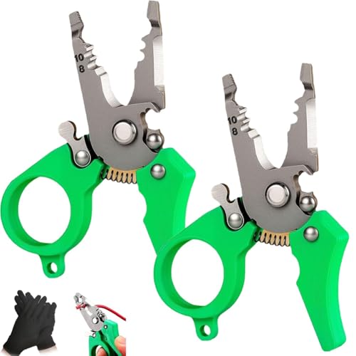 Mini-Multifunktionswerkzeug-Abisolierzange, Tragbarer 6-in-1-Drahtschneider, Crimpzange Und Kabelabisolierer, 2025 Neues Upgrade 12-in-1-Multifunktionswerkzeug, Kompaktes(2PCS) von Homtrator