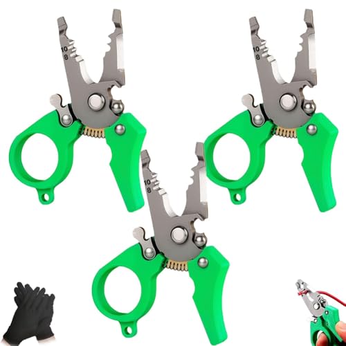 Mini-Multifunktionswerkzeug-Abisolierzange, Tragbarer 6-in-1-Drahtschneider, Crimpzange Und Kabelabisolierer, 2025 Neues Upgrade 12-in-1-Multifunktionswerkzeug, Kompaktes(3PCS) von Homtrator