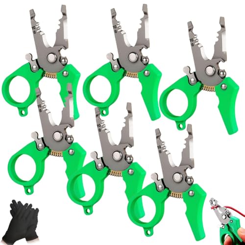 Mini-Multifunktionswerkzeug-Abisolierzange, Tragbarer 6-in-1-Drahtschneider, Crimpzange Und Kabelabisolierer, 2025 Neues Upgrade 12-in-1-Multifunktionswerkzeug, Kompaktes(6PCS) von Homtrator