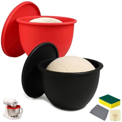 Silikoneinsätze Für 5-Qt-Mixer Mit Kippbarem Kopf, Silikon-Küchenschüsseleinsätze Für Kitchenaid-Mixer, Ersatzzubehöraufsätze Für Die Küche Für Backen Und Kochen(2PCS-3) von Homtrator