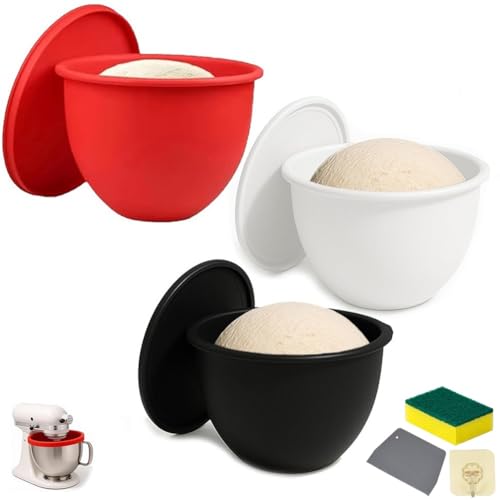 Silikoneinsätze Für 5-Qt-Mixer Mit Kippbarem Kopf, Silikon-Küchenschüsseleinsätze Für Kitchenaid-Mixer, Ersatzzubehöraufsätze Für Die Küche Für Backen Und Kochen(3PCS) von Homtrator