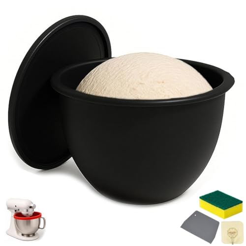 Silikoneinsätze Für 5-Qt-Mixer Mit Kippbarem Kopf, Silikon-Küchenschüsseleinsätze Für Kitchenaid-Mixer, Ersatzzubehöraufsätze Für Die Küche Für Backen Und Kochen(Schwarz) von Homtrator