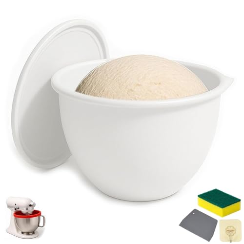 Silikoneinsätze Für 5-Qt-Mixer Mit Kippbarem Kopf, Silikon-Küchenschüsseleinsätze Für Kitchenaid-Mixer, Ersatzzubehöraufsätze Für Die Küche Für Backen Und Kochen(Weiß) von Homtrator
