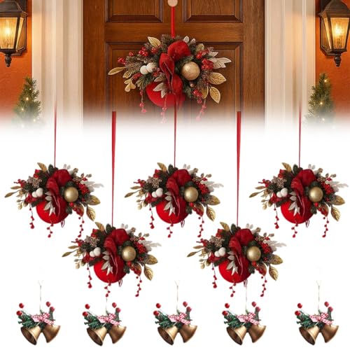 Weihnachtskranz-korbdekoration, 2026, Neue, Lebendige, Beflockte Haustürgirlande mit Beeren und Tannenzapfen, Langlebige Feiertags-hängedekoration für Türen, Tischdekoration, Kaminsimse Weihnachtskranz-korbdekoration, 2026, Neue, Lebendige, Beflockte Haustürgirlande mit Beeren und Tannenzapfen, Langlebige Feiertags-hängedekoration für Türen, Tischdekoration, Kaminsimse von Homtrator