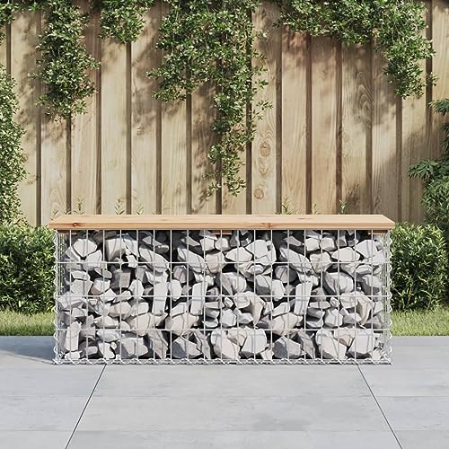 Homvdxl 103 cm Gartenbank mit Gabionenkorb, 2-Sitzer Gabionenstuhl, Outdoor Allwetter Parkbank, Freizeitsitzgelegenheit für Terrasse, Hof, Rasen, Pool, Braun Homvdxl 103 cm Gartenbank mit Gabionenkorb, 2-Sitzer Gabionenstuhl, Outdoor Allwetter Parkbank, Freizeitsitzgelegenheit für Terrasse, Hof, Rasen, Pool, Braun von Homvdxl