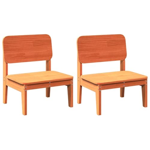 Homvdxl 2 Set Niedriger Stuhl – Feuerstelle für Garten, Terrasse, Terrasse & Balkon – Wasserabweisender Holz-Gartensitz mit Rückenlehne und Beinen, 60 x 52,5 x 72 cm – Wachsbraun Homvdxl 2 Set Niedriger Stuhl – Feuerstelle für Garten, Terrasse, Terrasse & Balkon – Wasserabweisender Holz-Gartensitz mit Rückenlehne und Beinen, 60 x 52,5 x 72 cm – Wachsbraun von Homvdxl